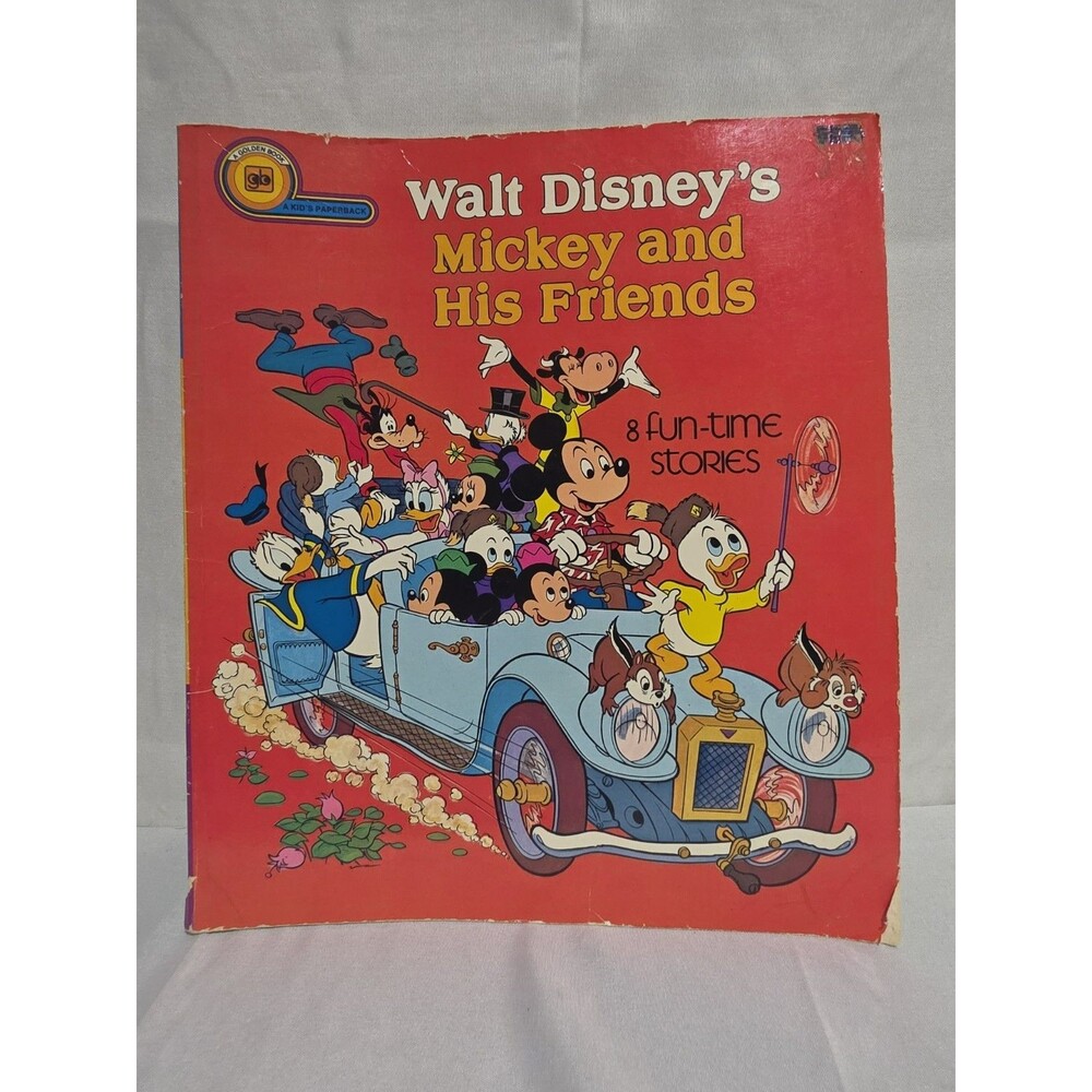 VTG A Golden Book 1977 Walt Disney’s Mickey and His Friends 8 Funtime Stories